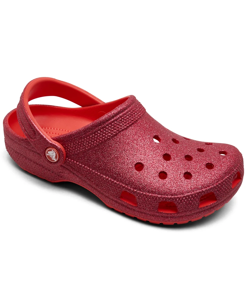 Crocs Women's Classic Glitter Clogs from Finish Line