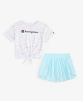 Champion Big Girls Meet Greet T Shirt Woven Shorts