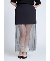 Eloquii Plus Sparkly Twofer Skirt