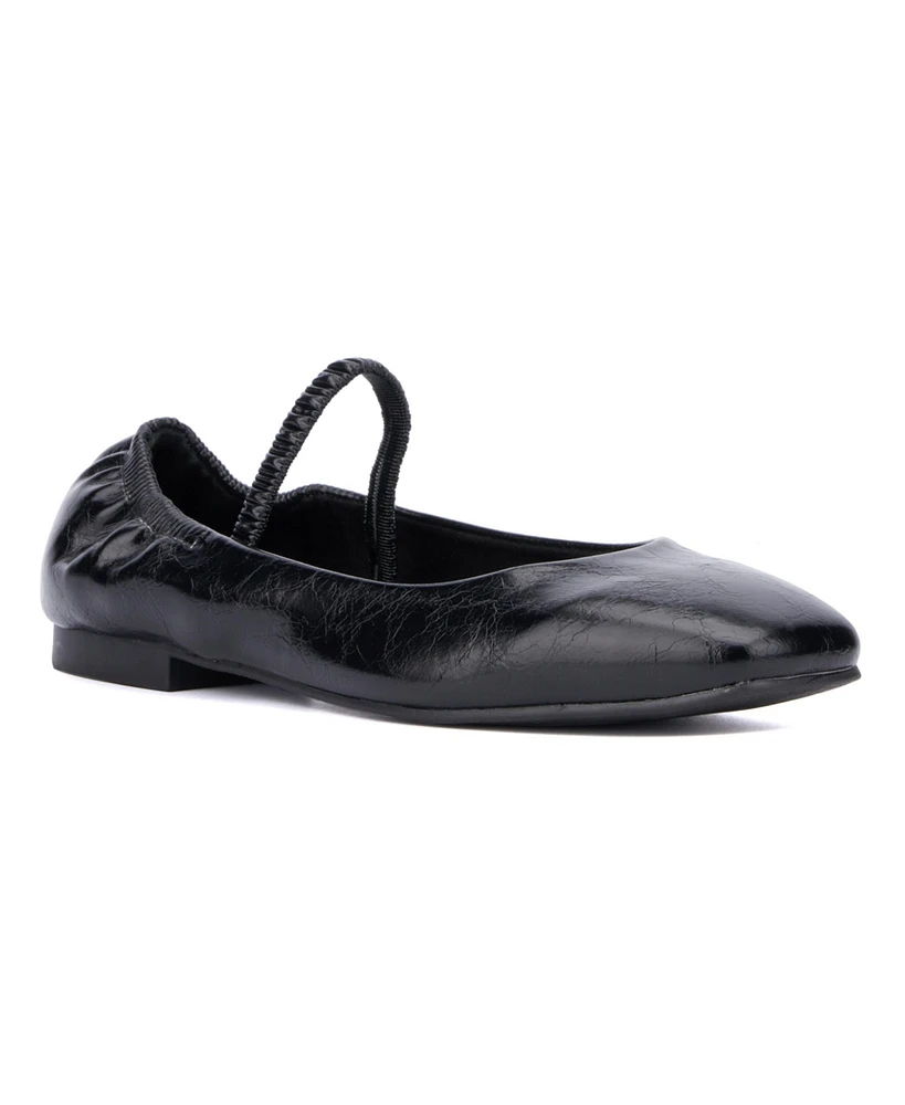 New York & Company Women's Paris Elastic Back Flat Ballet Flats