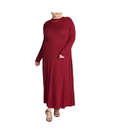 Eloquii Plus Size Elements Funnel Neck Midi Sweater Dress