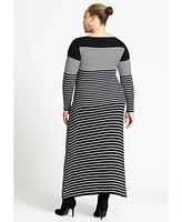 Eloquii Plus Striped Sweater Dress