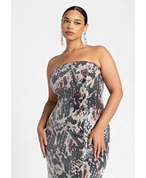 Eloquii Plus Sequin Strapless Dress