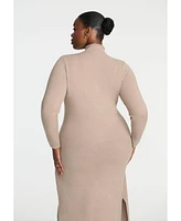 Eloquii Plus Size Elements Mock Neck Maxi Sweater Dress