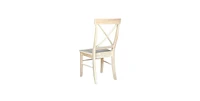 Slickblue Set of 2 - Unfinished Wood Dining Chairs with X-Back Seat Backrest