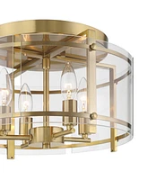 Possini Euro Design Possini Euro Raye 13 3/4"W Soft Gold 4-Light Ceiling Light