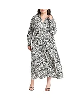 Eloquii Plus Pleated Skirt Fit And Flare Dress