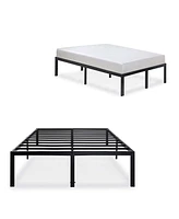 Slickblue Full High Rise Heavy Duty Black Metal Platform Bed Frame