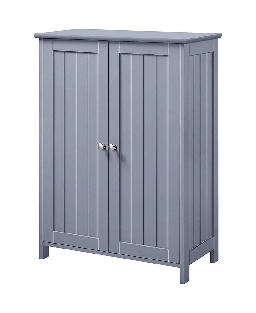 Slickblue Wood 2-Door Freestanding Bathroom Floor Cabinet Kitchen Storage Cupboard