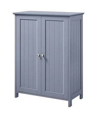 Slickblue Wood 2-Door Freestanding Bathroom Floor Cabinet Kitchen Storage Cupboard