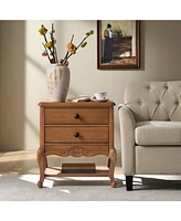 Hulala Home Penny Traditional Nightstand with Solid Wood Legs