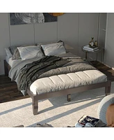 Gouun Queen Size 14 Inch Wooden Bed Mattress Frame
