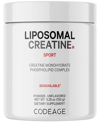 Codeage Liposomal Creatine Powder Supplement, Pure Creatine Monohydrate 5000mg, Pre Workout & Post Workouts