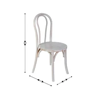 Merrick Lane Lowry Set Of 2 Thonet Style Stackable Solid Wood Dining Chairs