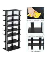 Gouun 7-Tier Dual Shoe Rack Free Standing Shelves Storage Shelves Concise