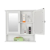 Slickblue 2-Door Wall Mounted Bathroom Medicine Cabinet with Mirror