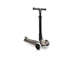 Hurtle 3-Wheel Foldable Kids Scooter With Led Wheel Lights - Gray