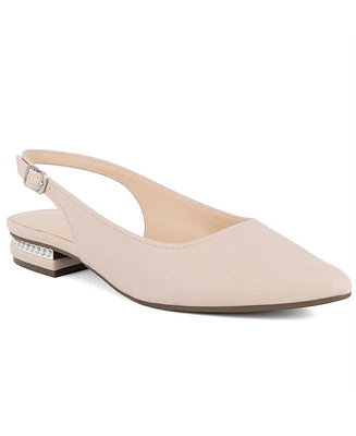 Jones New York Women's Quilsa Pointed Toe Slingback Flats