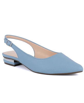 Jones New York Women's Quilsa Pointed Toe Slingback Flats