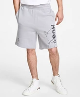 Hugo Boss Men's Cotton Sketch-Logo Relaxed Shorts