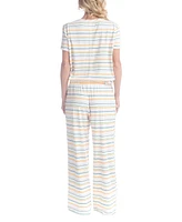 Ocean Pacific Women's Sea Flower Printed Pajama Set