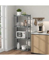 Gouun 4-Tier Metal Shelving Unit with Anti-slip Foot Pad and Anti-tipping Device