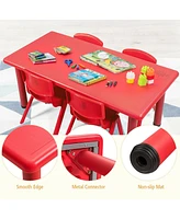 Gouun Kids Plastic Rectangular Learn and Play Table