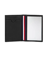 Tommy Hilfiger Men's Striped Leather Pop Up Card Holder Duofold Wallet