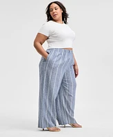 And Now This Trendy Plus Pull-On Wide-Leg Pants, Exclusively at Macy's