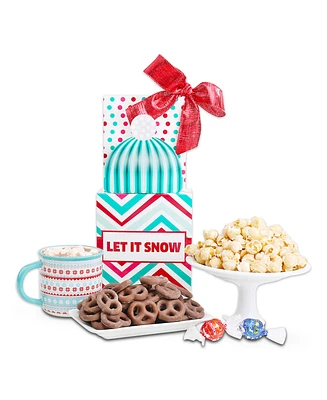 Alder Creek Gift Baskets Let It Snow Tower, 5 Piece