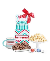 Alder Creek Gift Baskets Let It Snow Tower, 5 Piece