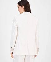 Anne Klein Women's Liberty Stretch Open-Front Shawl Collar Blazer