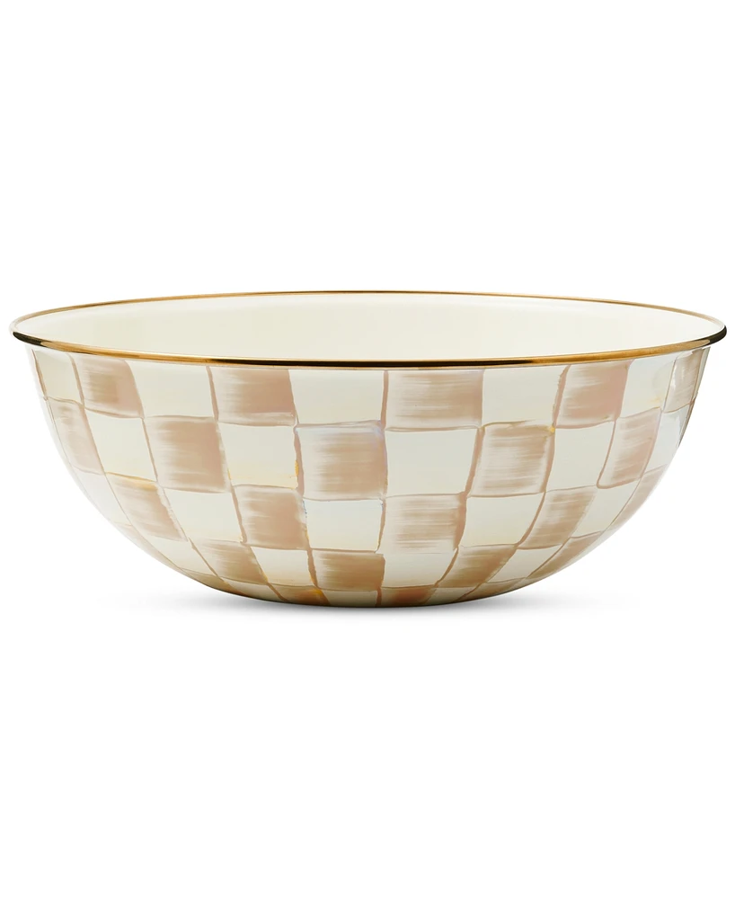 Mackenzie-Childs Mocha Check Extra Large Everyday Bowl, 192-oz.