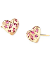 Kendra Scott Mixed-Cut Stone Heart Stud Earrings