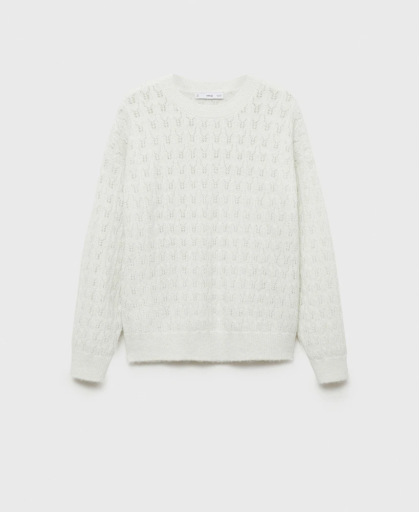 Mango Women's Durox Details Openwork Sweater