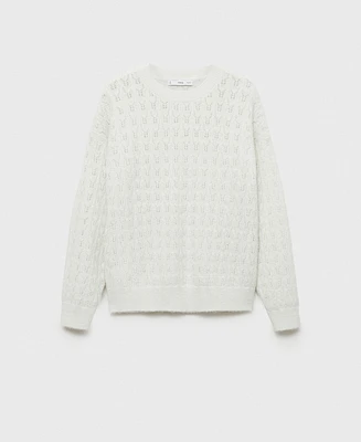 Mango Women's Durox Details Openwork Sweater