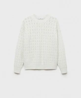 Mango Women's Durox Details Openwork Sweater