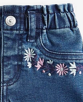 Epic Threads Toddler Girl Embroidered-Flower Jean Shorts, Exclusively at Macy's