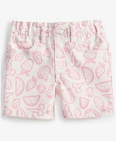 Epic Threads Toddler Girl Berry-Print Paperbag-Waist Jean Shorts, Exclusively at Macy's