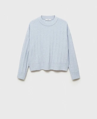 Mango Women's Perkins-Neck Knitted Sweater