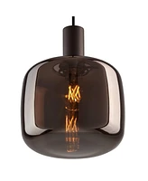 Possini Euro Design Janna 7 1/2" Modern Pendant Ceiling Light Fixture Dining Room Over Table Kitchen Island Foyer Hanging Round Brown Matte Coffee Fin