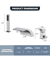 Casainc Single Handle Deck Mounted Roman Tub Faucet with Diverter