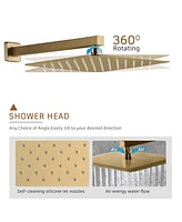 Casainc 12 Inch Luxury Thermostatic Complete Shower System with Rough-in Valve