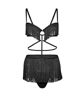 Adore Me Women's Neveah Fringe Playsuit Lingerie