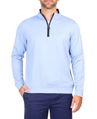 Tailorbyrd Men's Modal Quarter Zip w/Contrast Trim