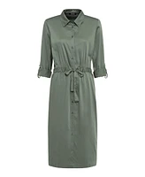 Olsen Women's Satin Effect Midi Shirt Dress