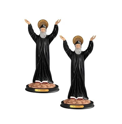 Fc Design "2-pc Gift Set" 12"H St. Charbel Makhlouf Statue Holy Figurine Statue Ornament Home Room Office Decor and Perfect Gift Ideas for Housewarmin