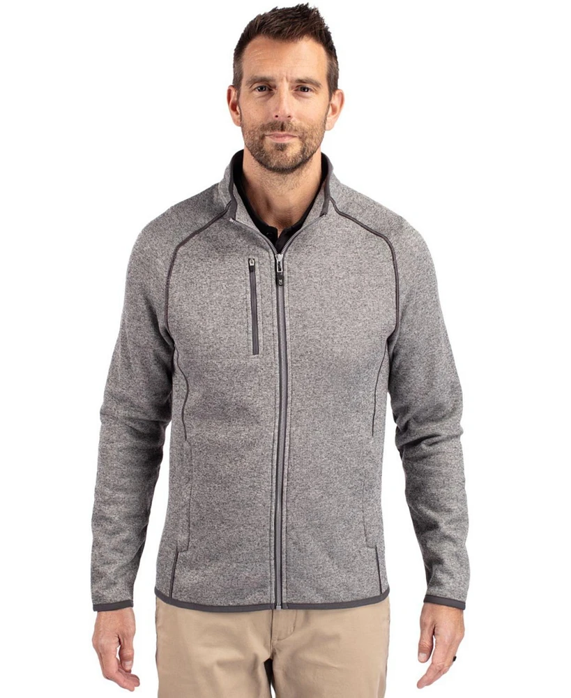 Cutter & Buck Mainsail Sweater-Knit Mens Big and Tall Full Zip Jacket