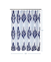 Awesome Home Leaf Medallion Textured Fabric Shower Curtain, 72"X72"