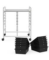 Gouun 12 Drawers Rolling Cart Storage Scrapbook Paper Organizer Bins